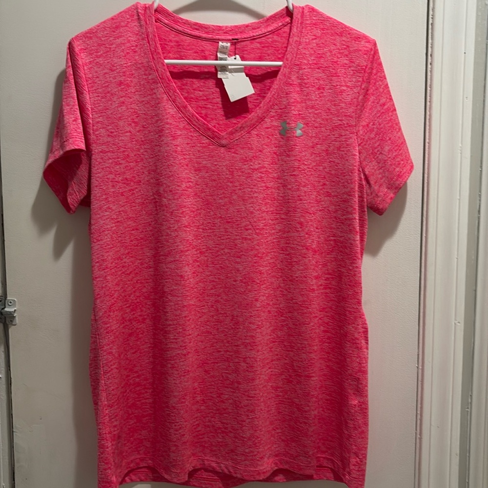 Hot Pink Under Armour Workout Shirt